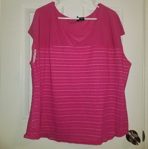 New Directions 3x Pink Sleeveless Shell